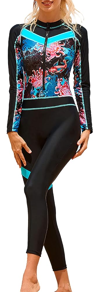RASHwetsuitsロンスプ Amazon.com: One Piece Wetsuit Women Front Zipper Diving Suit